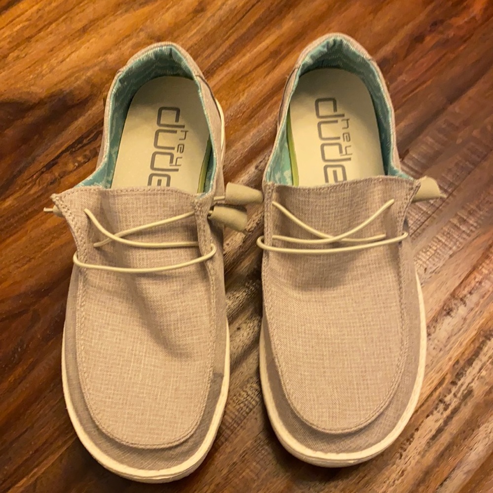 Hey dude   Size W10   Worn once
